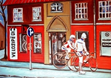Велосипедисты (70х50) Сyclists