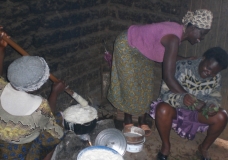 Village women cooking