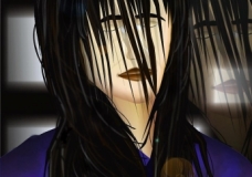A woman full sorrow in her life