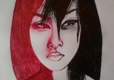 red and black