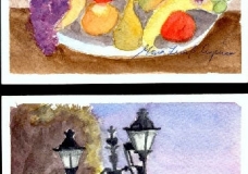 Fruit and Lamplight (postcards)
