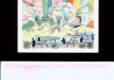 Market and Poppy Field (postcards)
