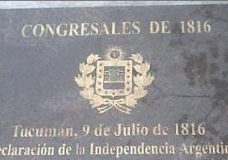 Placa recordatoria de los congresales de 1816