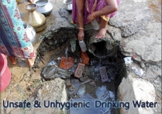 Unsafe and unhygienic drinking water
