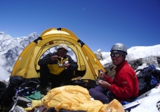on tent
