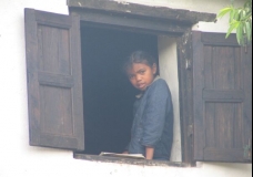 Rural malagasy girl learning lessons
