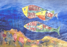 Three Fishes in Coral-Reef