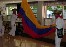 Colombian Dancers with Flag