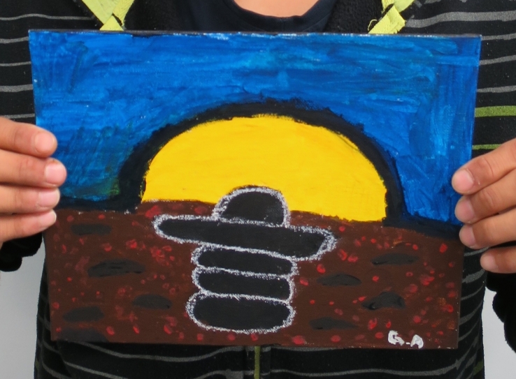 Inuksuk sunrise - by Gary