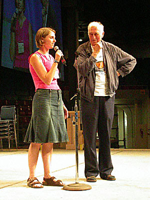 Jocelyn thanking Jean Vanier