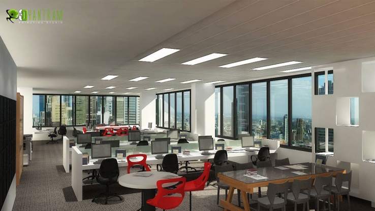Commercial 3D Interior CGI Office