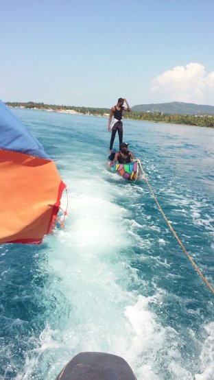 On the water