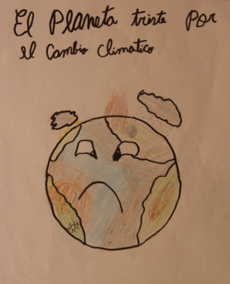Because the climate change the planet is sad