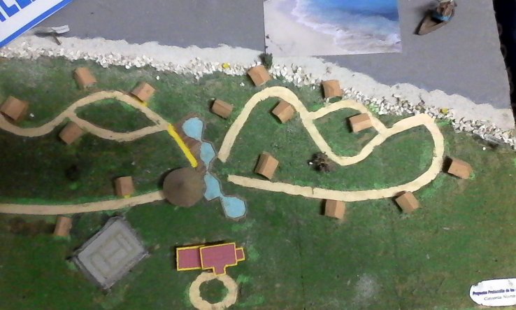 La maqueta de la playa