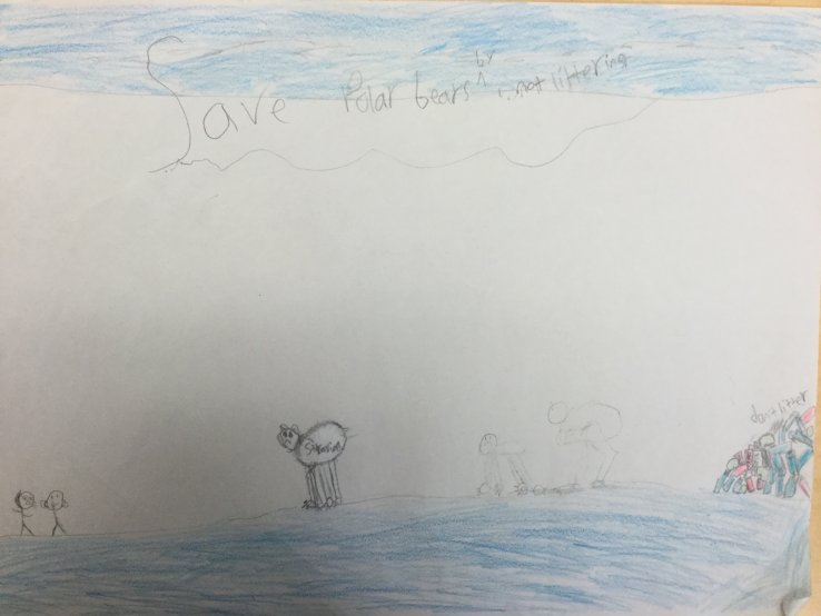 Save the polar bears by not littering.