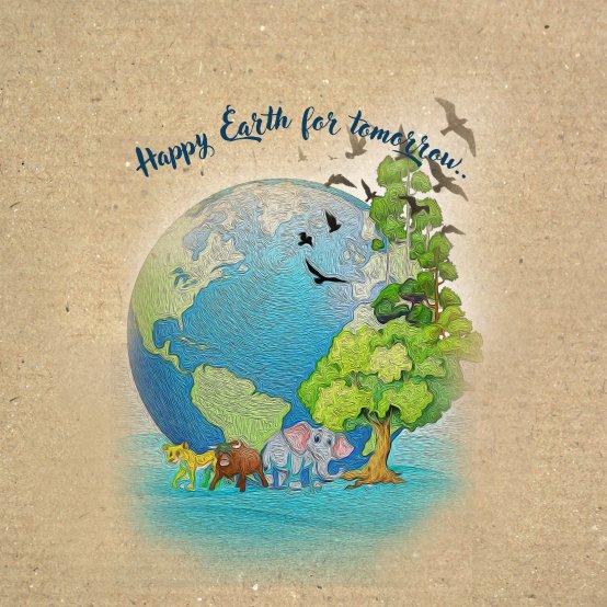 Happy earth for tomorrow