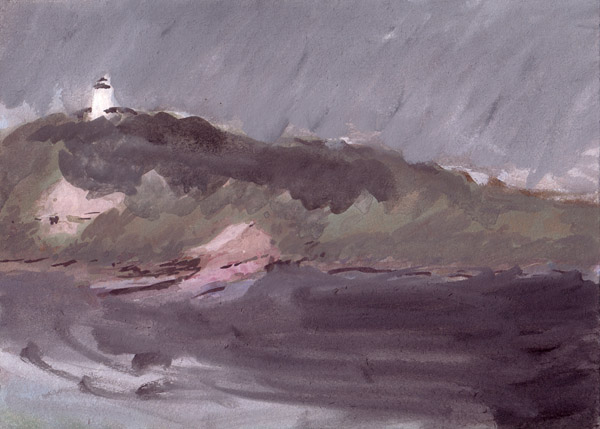 Isles of Scilly, St. Agnus, Pier, Pub and Lighthouse