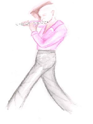 Man Playing Flute