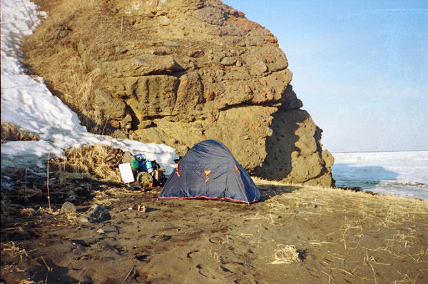 Camping by the Frozen Sea