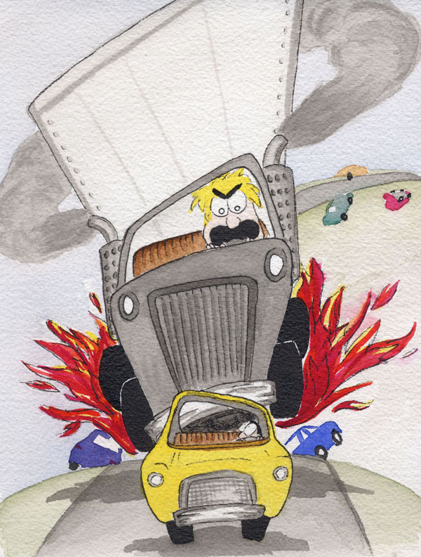 Road Rage- Feature Illustration