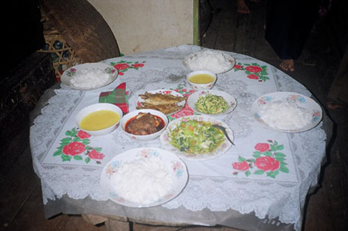 A Typical Bamar Meal