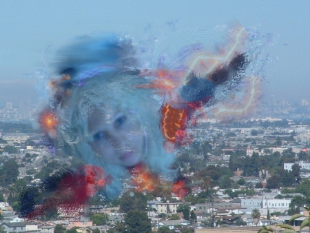 Angel Flying over California