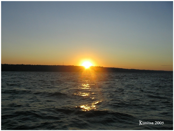 Sunset at the dam