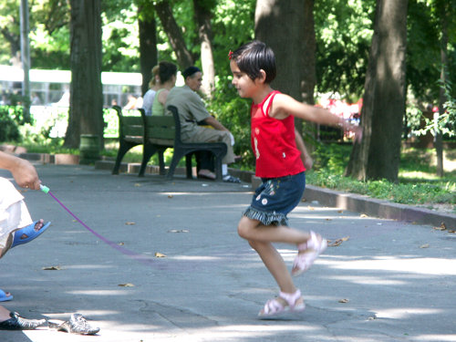 The playing girl