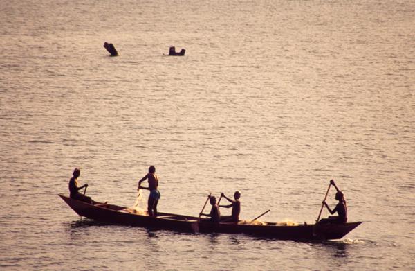 Fishing on the Volta at Dusk