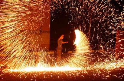 The Man of Steel on Fire