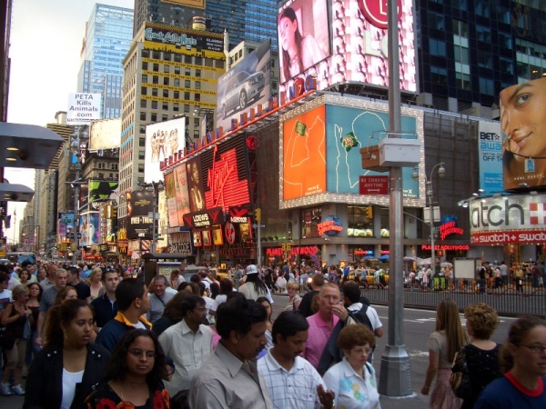 Bustling Times Square