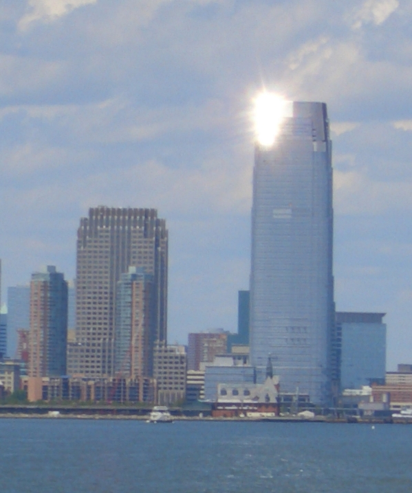 Skyscraper catching the sun