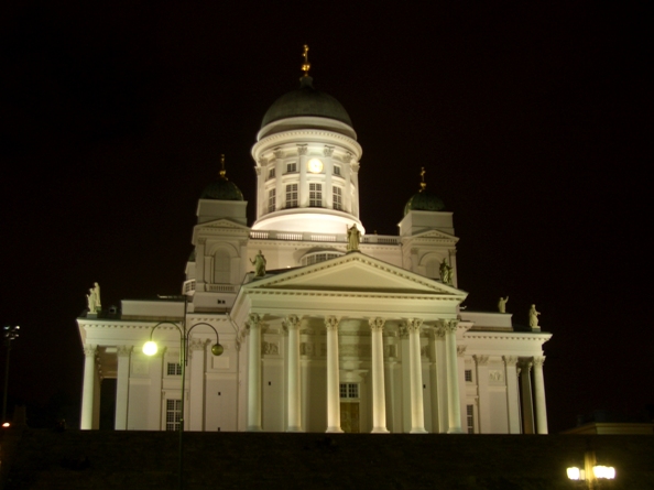 The Lutheran Cathedral at night-time