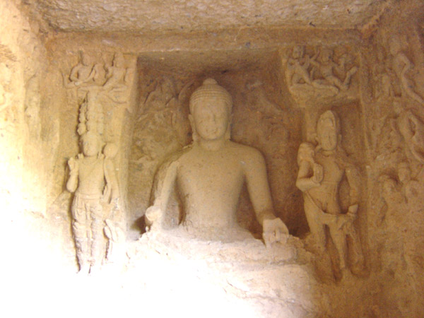 Meditating Buddha in the Kanehri Caves