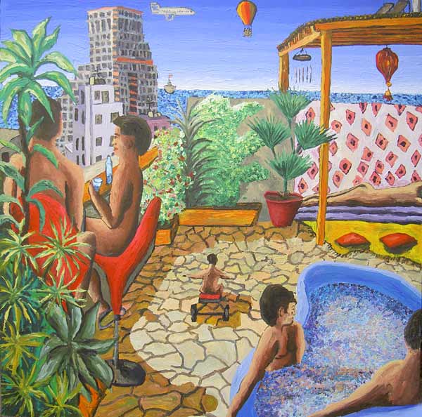 Gay Family On Balcony
