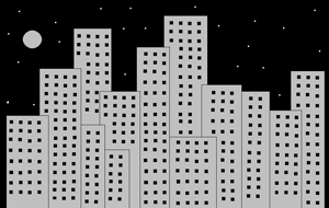 the city on the night