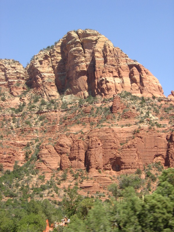 Sedona Mountains with some Green