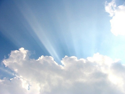 Lake Erie - Cloud and Rays 1 - Ontario, Canada, July 2002