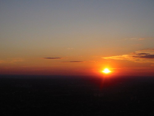 CN Tower Sunset, Toronto, Canada, July 2002