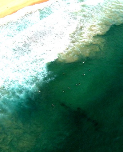 Aerial - Manly Beach Surfers 2 - Sydney, Australia, February 2003