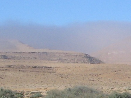 Clouds flying over the Salloum plateau