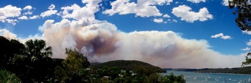 Pittwater Bay - Sky Burning - Sydney, Australia, December 2002