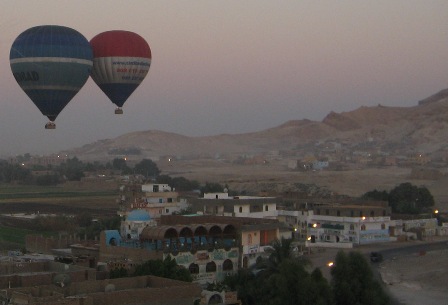 Aerial view of Al-Qurnah and the Necropolis