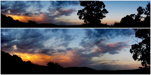 Pittwater Bay - Blue Flame Panorama - Sydney, Australia, January 2003