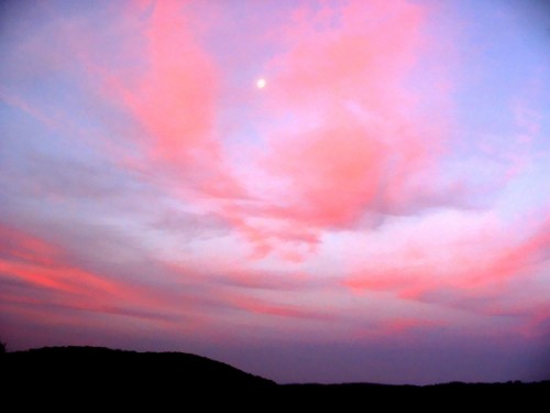 Moon & Pink Sky - Sydney, Australia, January 2003