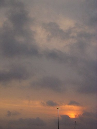 Sunset Over Airport - Sydney, Australia, February 2003