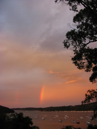 Pittwater Bay - Evening Rainbow 1 - Sydney, Australia, March 2003