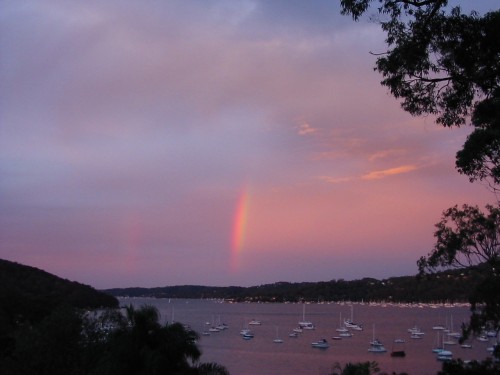 Pittwater Bay - Evening Rainbow 2 - Sydney, Australia, March 2003