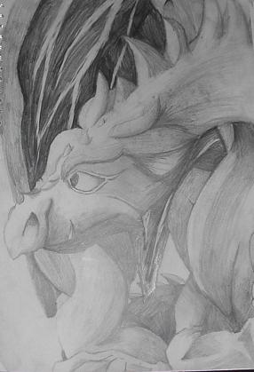 close up of gothic dragon