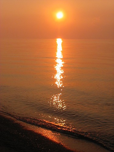 Lake Erie - Sunset and Shore 2 - Ontario, Canada July 2002